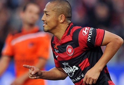 Shinji Ono trong màu áo CLB Western Sydney Wanderers -Australia.